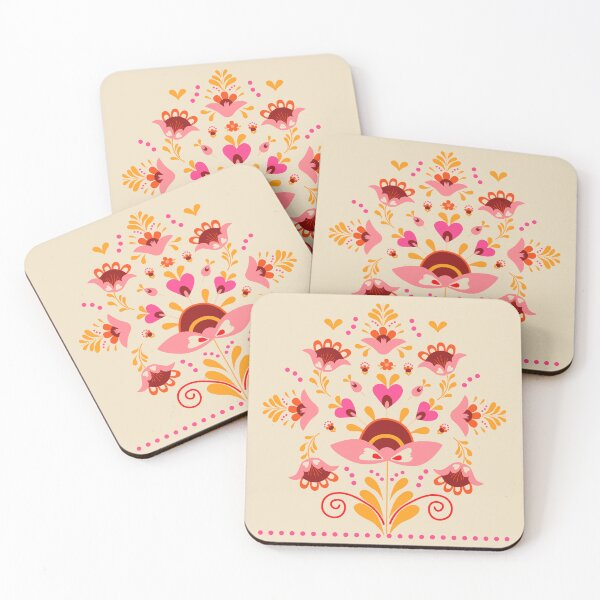 Item preview, Folsky Floral Composition on beige background designed and sold by IlustraDeni.