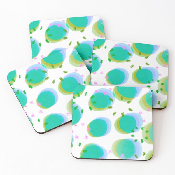 Item preview, Preppy Watercolor Brushstroke Free Polka Dots Blue, Turquoise and Green Spots Dots Dalmation Animal Spots Design Multicolor designed and sold by theprintedclub.