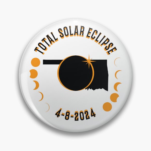 Item preview, Oklahoma Total Solar Eclipse Path 2024 Eclipse Souvenir  designed and sold by The Junto Shop.
