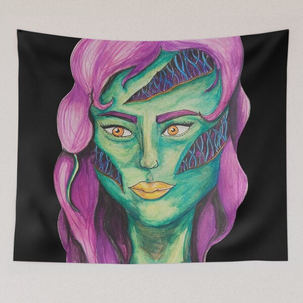 Item preview, Colourful Zombie girl with stitched face designed and sold by msro1.