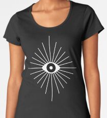 Electric Eyes - Black and White Women's Premium T-Shirt