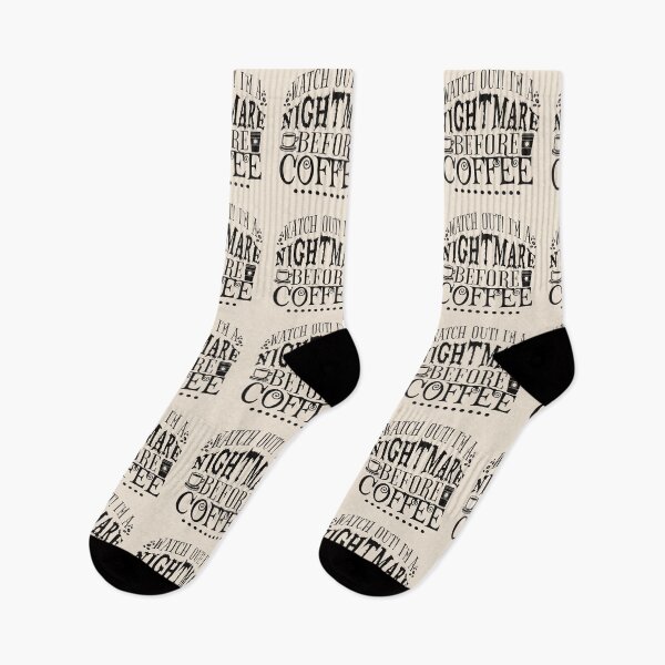 Item preview, Watch Out! I'm A Nightmare Before Coffee, Cream Background designed and sold by TrulyEpoque.