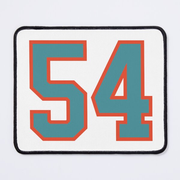 Item preview, 54 number, aqua orange lucky sports fifty four designed and sold by ArtIsParty.