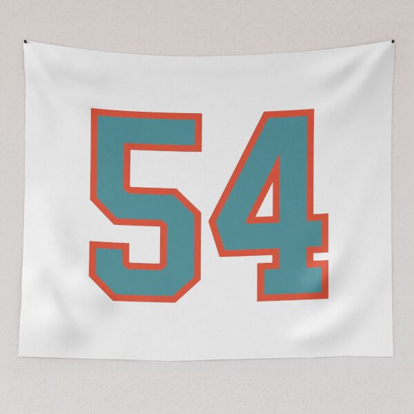 Item preview, 54 number, aqua orange lucky sports fifty four designed and sold by ArtIsParty.