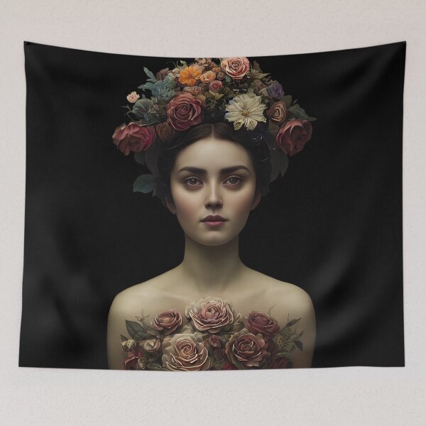Item preview, Portrait Retro Vintage Art Nouveau of a Young Woman designed and sold by Juliascutecornr.