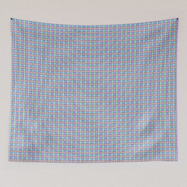 Item preview, Purple Turquoise Gold Squares Pattern designed and sold by LarkDesigns.