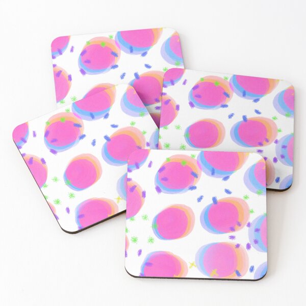 Item preview, Preppy Watercolor Brushstroke Free Polka Dots Pink, Blue and Orange Spots Dots Dalmation Animal Spots Design Multicolor designed and sold by theprintedclub.