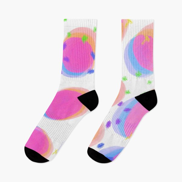 Item preview, Preppy Watercolor Brushstroke Free Polka Dots Pink, Blue and Orange Spots Dots Dalmation Animal Spots Design Multicolor designed and sold by theprintedclub.