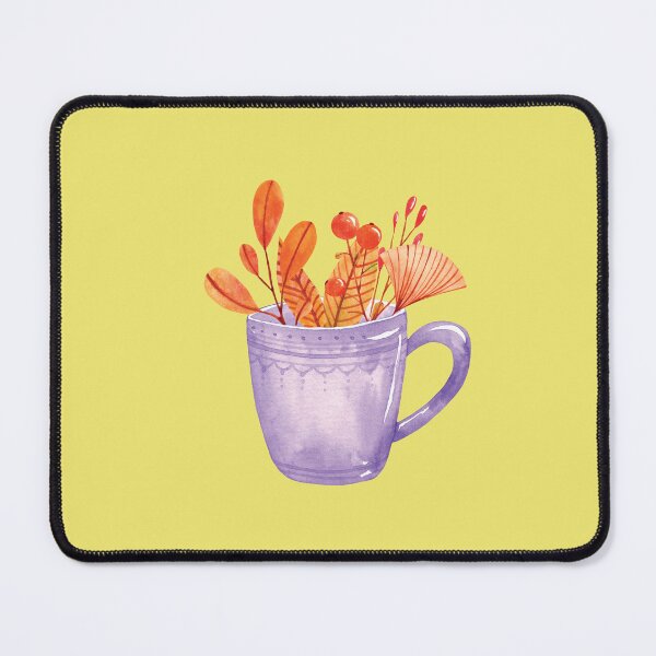 Item preview, Autumn leaves in teacup watercolor painting designed and sold by pinkyfish1010.
