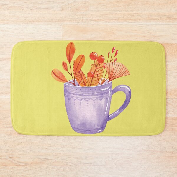 Item preview, Autumn leaves in teacup watercolor painting designed and sold by pinkyfish1010.