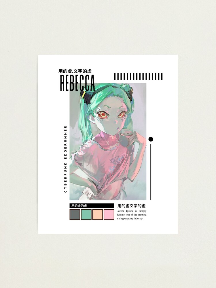 Rebecca Cyberpunk Edgerunner Photographic Print For Sale By Alexashibee121 Redbubble 4421