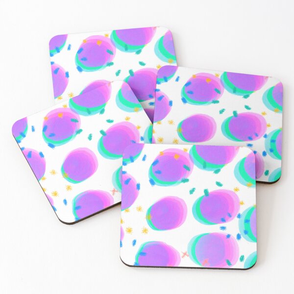 Item preview, Preppy Watercolor Brushstroke Free Polka Dots Pink, Blue and Purple Spots Dots Dalmation Animal Spots Design Multicolor designed and sold by theprintedclub.