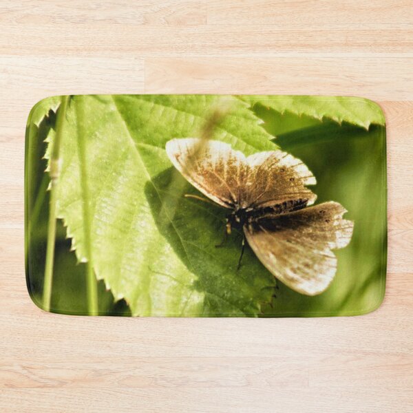 Item preview, brown butterfly on a green leaf designed and sold by Francespoppy.