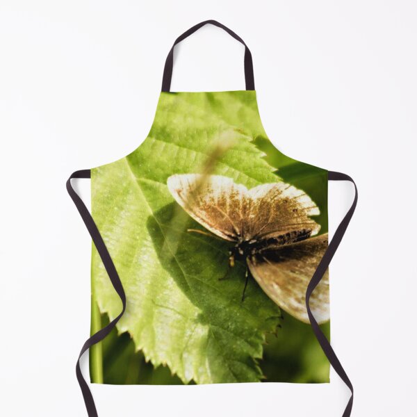 Item preview, brown butterfly on a green leaf designed and sold by Francespoppy.