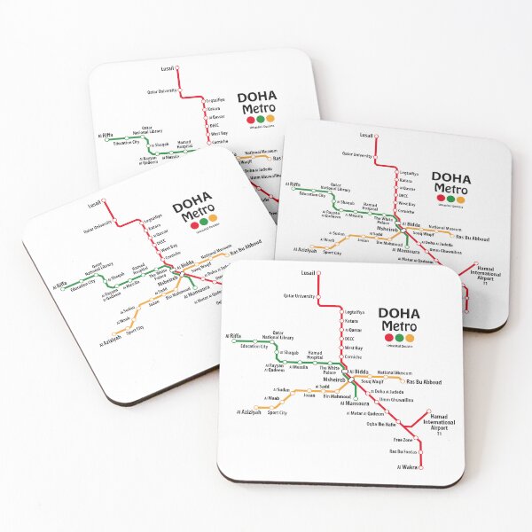 Item preview, DOHA Metro Map designed and sold by UrbanRail.