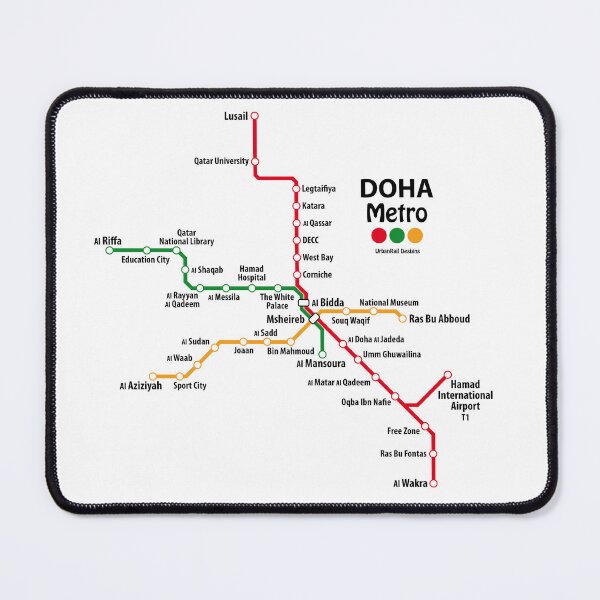 Item preview, DOHA Metro Map designed and sold by UrbanRail.
