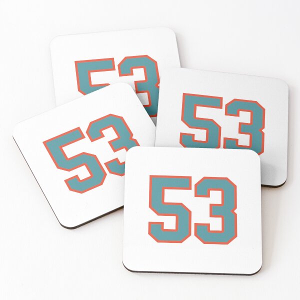 Item preview, 53 number, aqua orange lucky sports fifty three designed and sold by ArtIsParty.