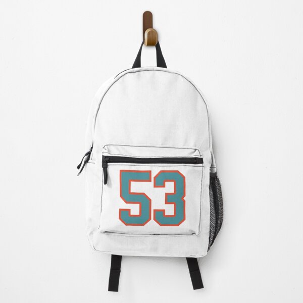 Vista previa del artículo con la obra «Número 53, deporte de la suerte de color naranja aguamarina cincuenta y tres», diseñado y vendido por ArtIsParty.