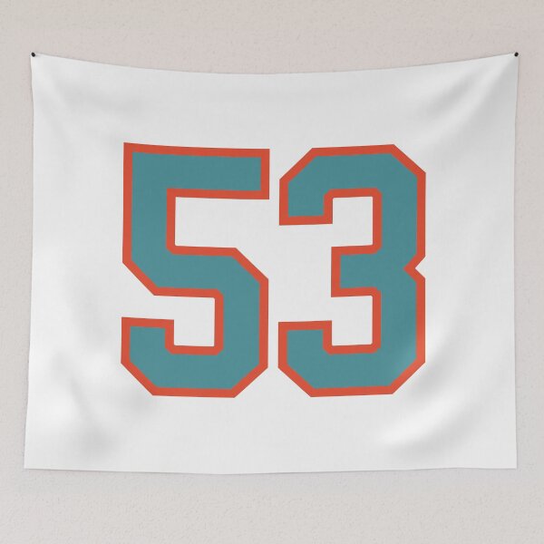 Item preview, 53 number, aqua orange lucky sports fifty three designed and sold by ArtIsParty.