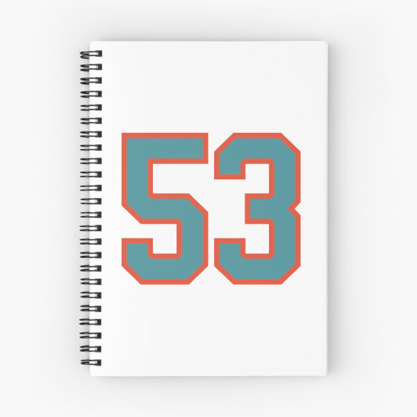Item preview, 53 number, aqua orange lucky sports fifty three designed and sold by ArtIsParty.