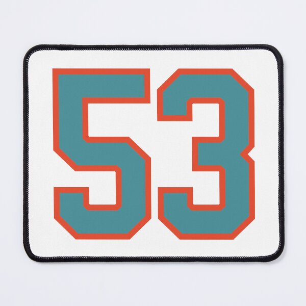 Item preview, 53 number, aqua orange lucky sports fifty three designed and sold by ArtIsParty.