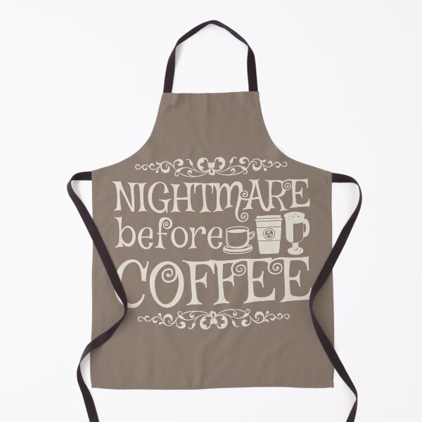 Item preview, Nightmare Before Coffee, Taupe Background designed and sold by TrulyEpoque.