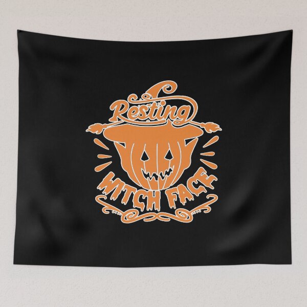 Item preview, Resting witch face Halloween retro vintage designed and sold by ArtfulGiftShop.