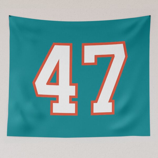 Item preview, Sports Number 47, white orange color lucky sport forty seven designed and sold by ArtIsParty.