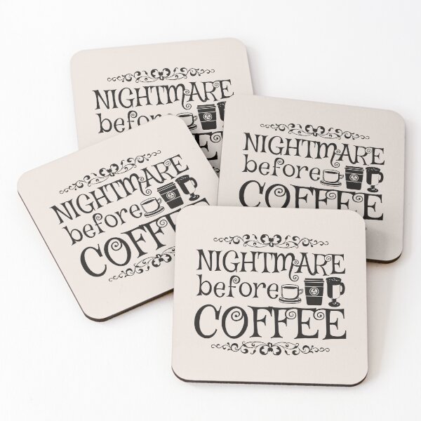 Item preview, Nightmare Before Coffee, Cream Background designed and sold by TrulyEpoque.