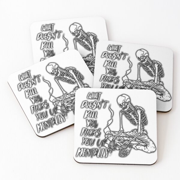 Item preview, WHAT DOESN'T KILL YOU FUCKS YOU UP MENTALLY black / Cool and Funny quotes designed and sold by DRK7DSGN.