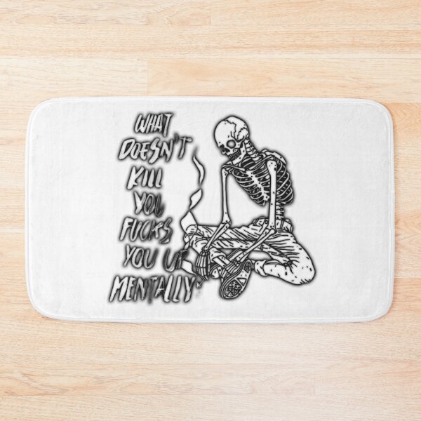 Item preview, WHAT DOESN'T KILL YOU FUCKS YOU UP MENTALLY black / Cool and Funny quotes designed and sold by DRK7DSGN.