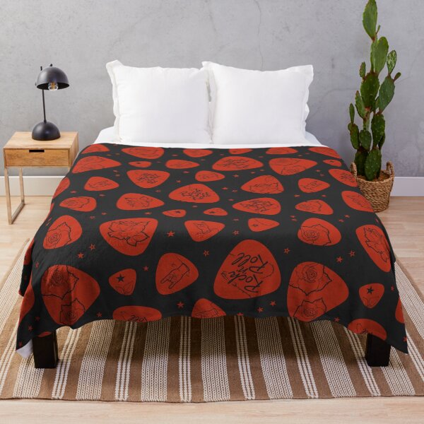 Item preview, Red Rock and Roll Plectrums on Black Background designed and sold by Melissa Plugge-Dekker.