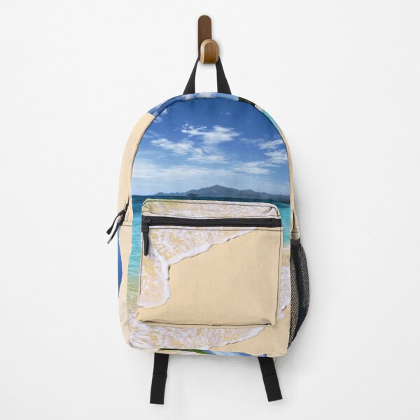 Item preview, white sand beach with blue sky designed and sold by GraphicSmartCo.