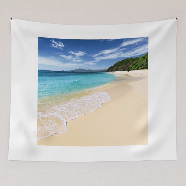 Item preview, white sand beach with blue sky  designed and sold by GraphicSmartCo.