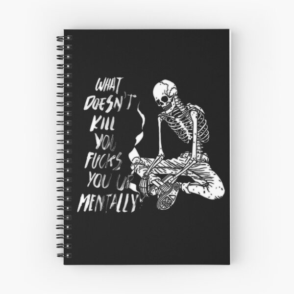 Item preview, WHAT DOESN'T KILL YOU FUCKS YOU UP MENTALLY black on black / Cool and Funny quotes designed and sold by DRK7DSGN.