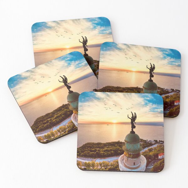 Item preview, Lighthouse with Statue Drone Photography  designed and sold by DroneOps.