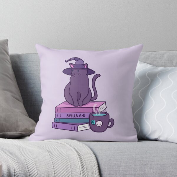 Feline Familiar Throw Pillow