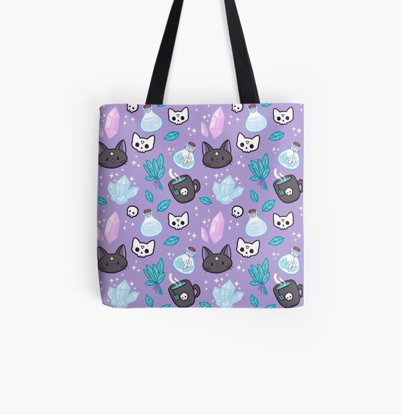 Bruja de hierba Bolsa estampada de tela