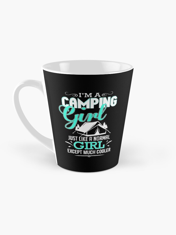 Camping Just A Woman Who Loves Camping Ceramic Coffee Mug