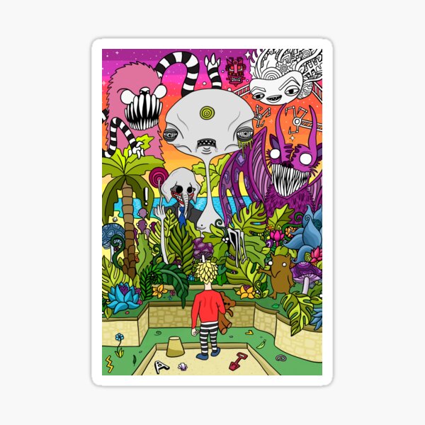 Aliens in the Sandpit Sticker