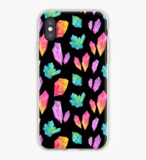 Watercolor Crystals // Black iPhone Case