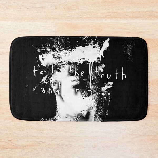 Item preview, TELL THE TRUTH AND RUN... Painting white / Cool and Funny quotes designed and sold by DRK7DSGN.