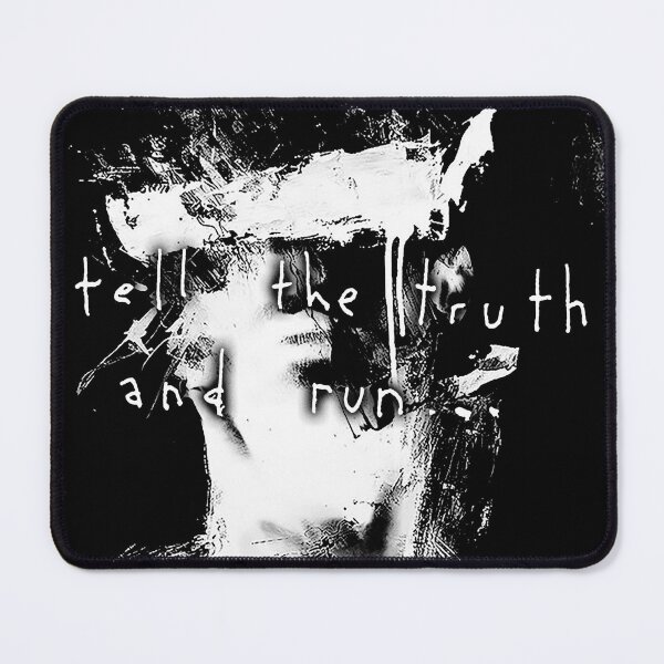 Item preview, TELL THE TRUTH AND RUN... Painting white / Cool and Funny quotes designed and sold by DRK7DSGN.