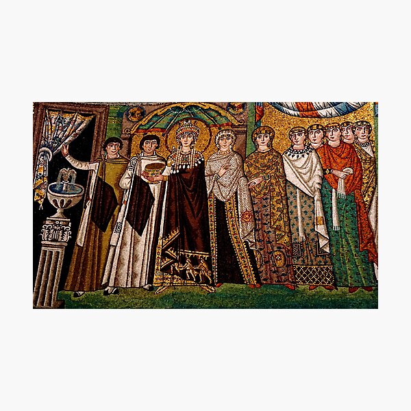 Item preview, Theodora Byzantine empress mosaic  designed and sold by nikawanders.