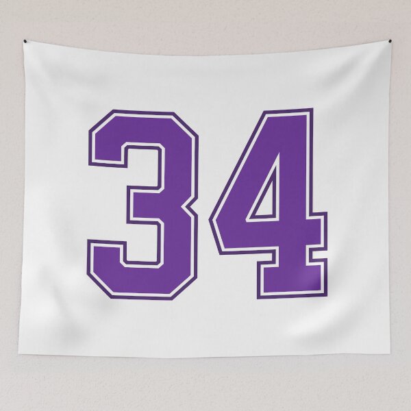 Item preview, Purple Number 34 lucky sports jersey thirty four designed and sold by HeavyStyle.