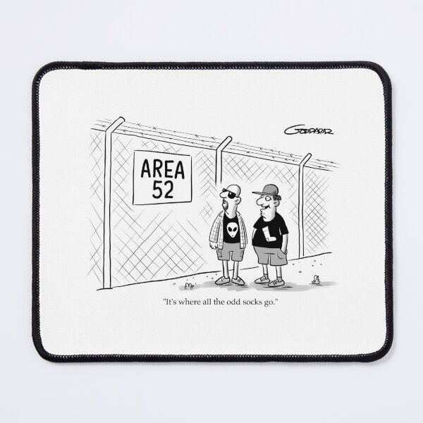Item preview, Area 52 - It's where all the odd socks go. designed and sold by goddardcartoons.