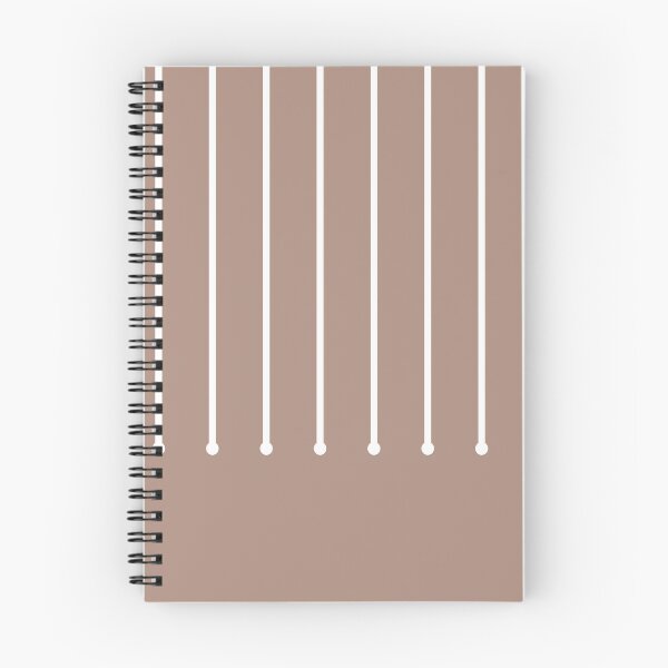 Artikelvorschau, Mid-tone Brown White Minimal Modern Stripe Polka Dot Pattern Pairs 2023 COTY Redend Point SW 9081 entworfen und verkauft von ColorOfTheYears.