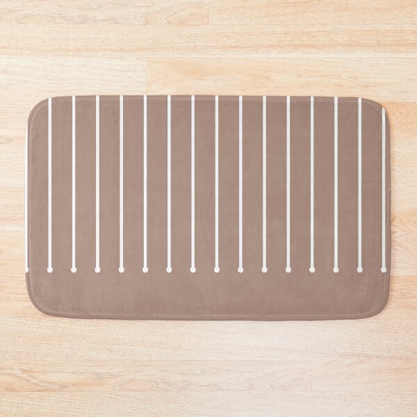 Artikelvorschau, Mid-tone Brown White Minimal Modern Stripe Polka Dot Pattern Pairs 2023 COTY Redend Point SW 9081 entworfen und verkauft von ColorOfTheYears.