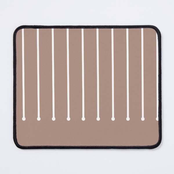 Artikelvorschau, Mid-tone Brown White Minimal Modern Stripe Polka Dot Pattern Pairs 2023 COTY Redend Point SW 9081 entworfen und verkauft von ColorOfTheYears.