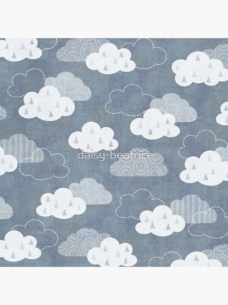 Thumbnail 4 of 4, Pillow, Rain Clouds designed and sold by daisy-beatrice.